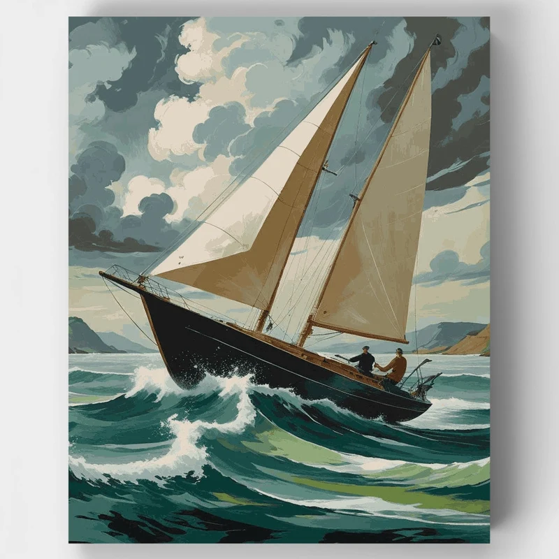 Storm Sailing Adventure - Paint by Numbers Kit