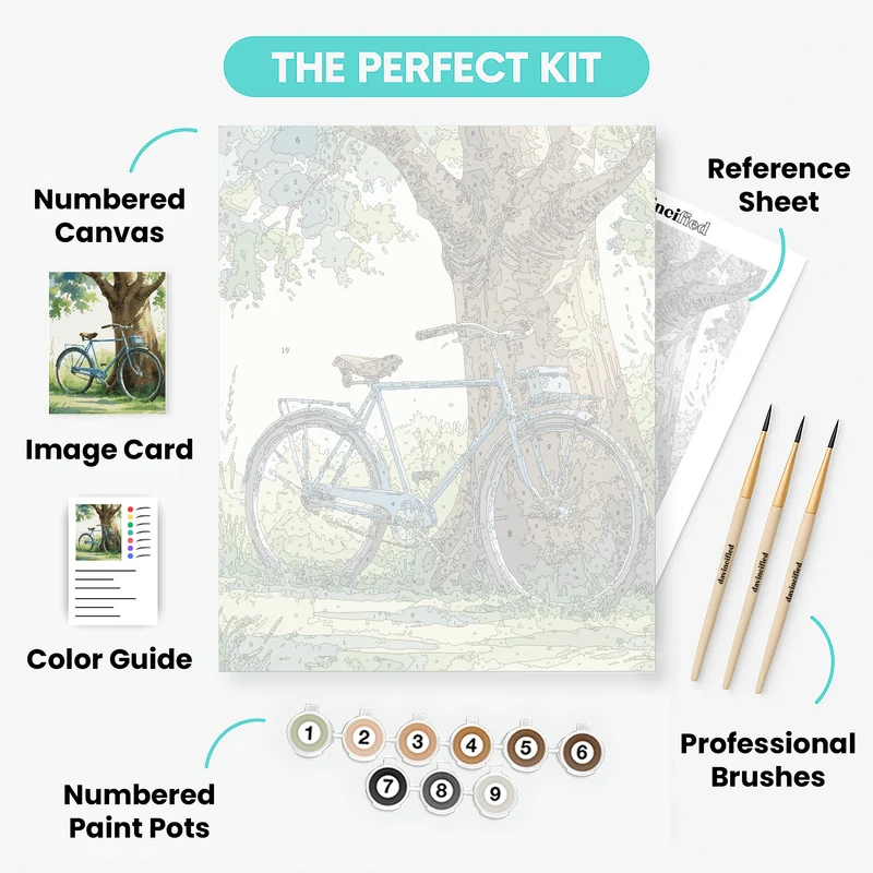Vintage Bicycle Summer Rest - Paint by Numbers Kit