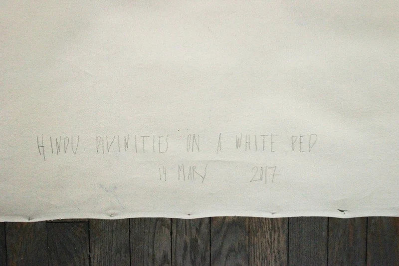 Hindu Divinities in a White Bed