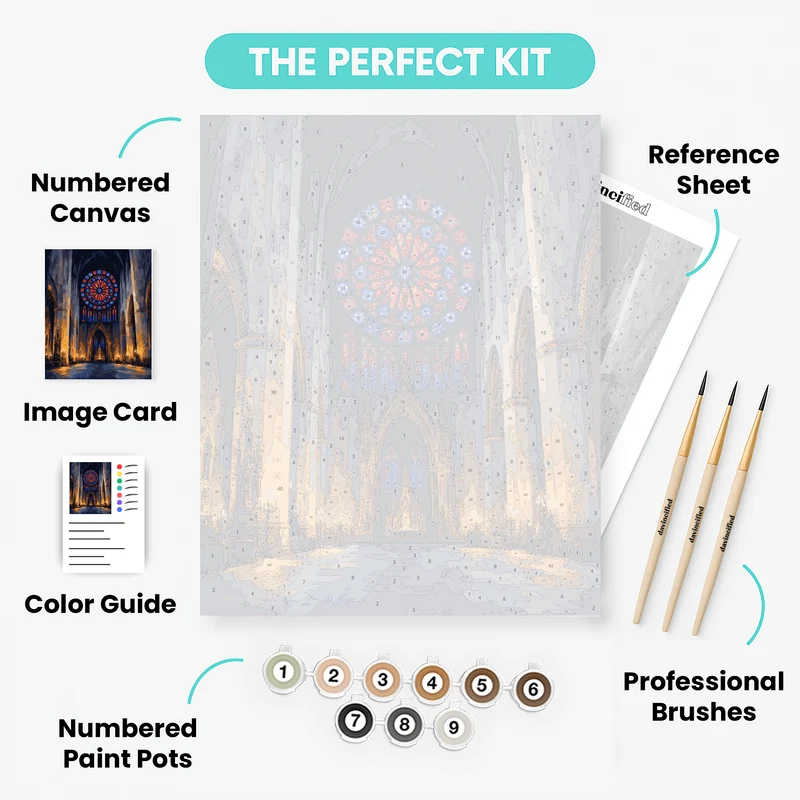 Gothic Rose Window - Paint by Numbers Kit