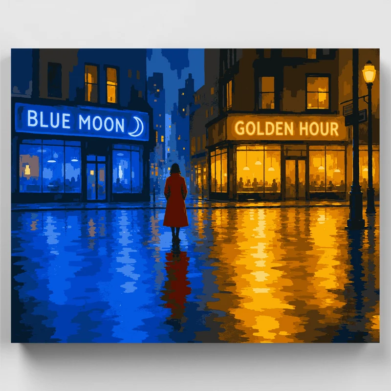 Blue Moon Golden Hour - Paint by Numbers Kit