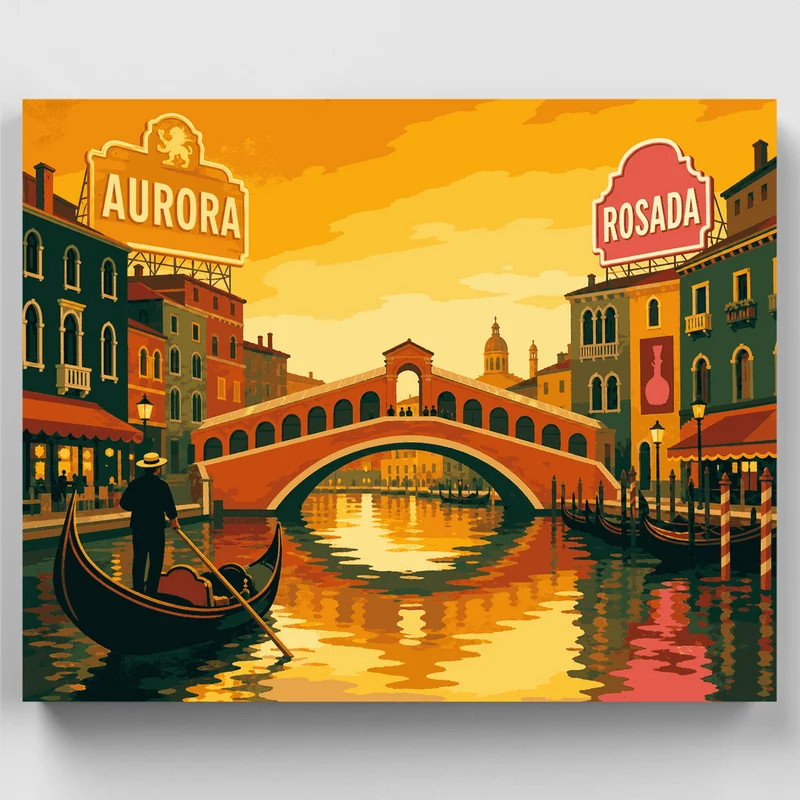 Venice Canal Glow - Paint by Numbers Kit