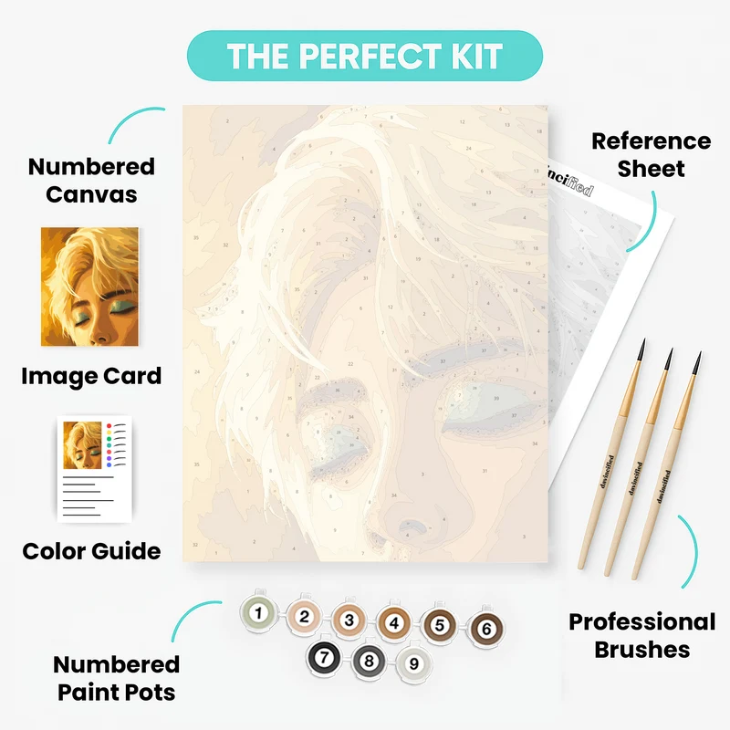 Golden Eye Shadow - Paint by Numbers Kit