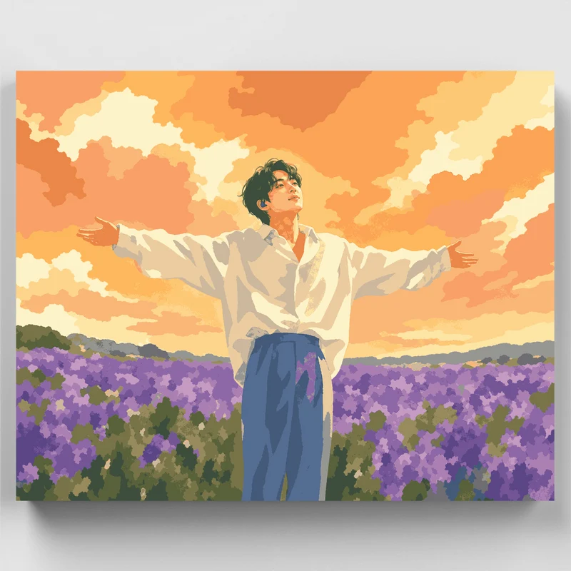 Lavender Field Freedom - Paint by Numbers Kit