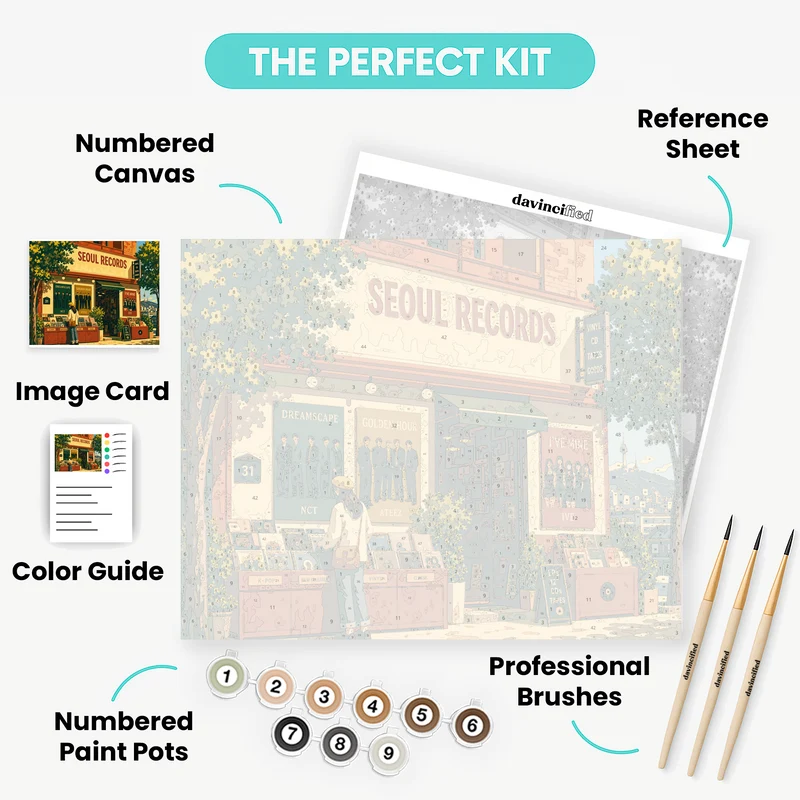 Seoul Record Shop - Paint by Numbers Kit