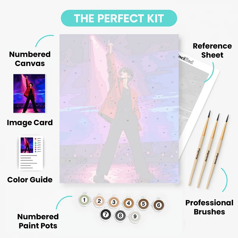 Red Jacket Performer - Paint by Numbers Kit