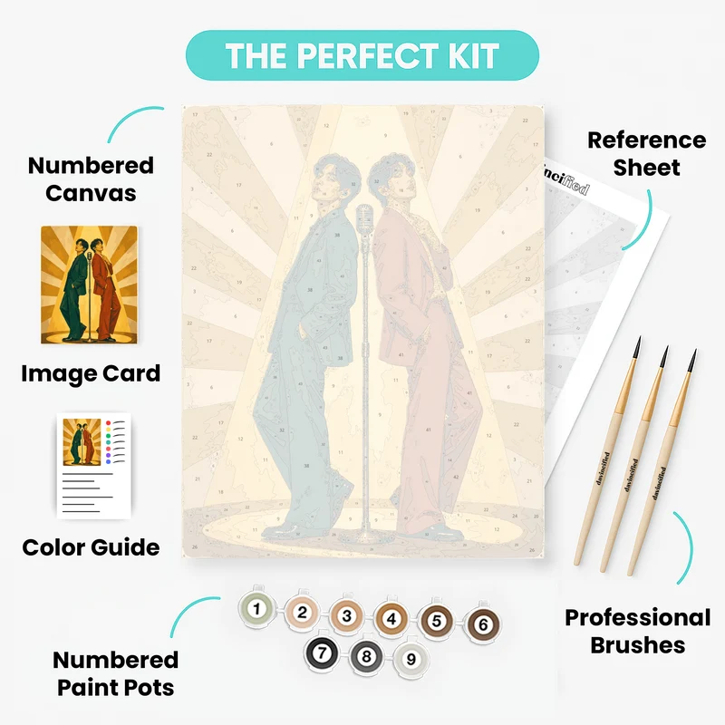 Duo Under Spotlight - Paint by Numbers Kit
