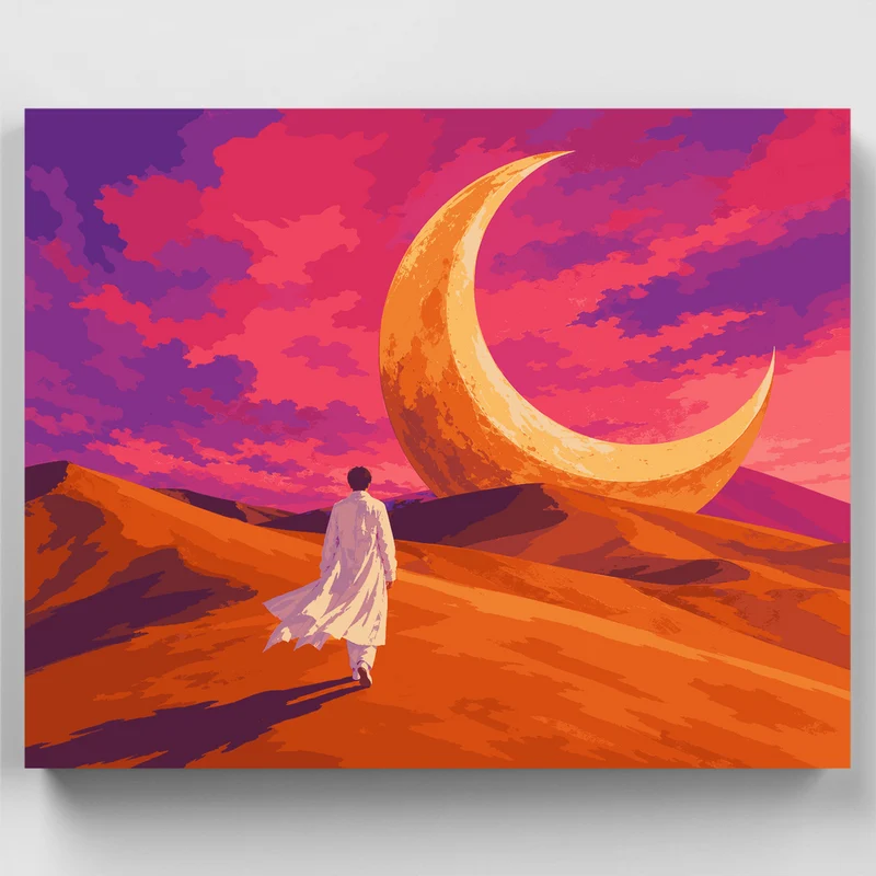 Desert Crescent Moon - Paint by Numbers Kit