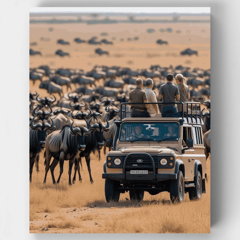 Serengeti Safari Adventure - Paint by Numbers Kit