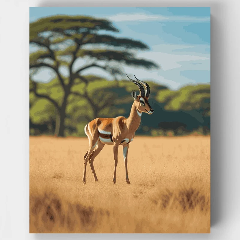 African Savanna Impala - Paint by Numbers Kit