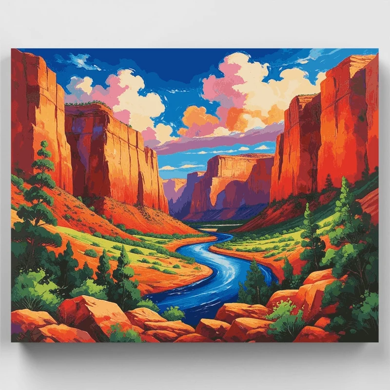 Desert Canyon River - Paint by Numbers Kit