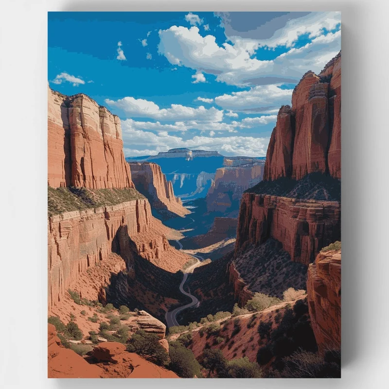 Desert Canyon Road - Paint by Numbers Kit