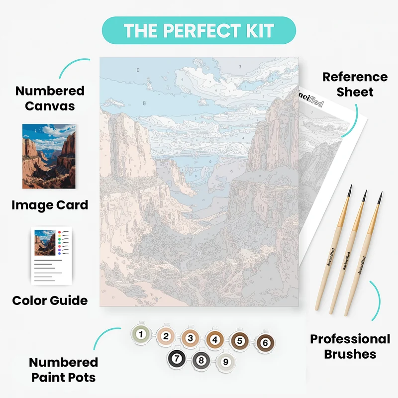 Desert Canyon Road - Paint by Numbers Kit