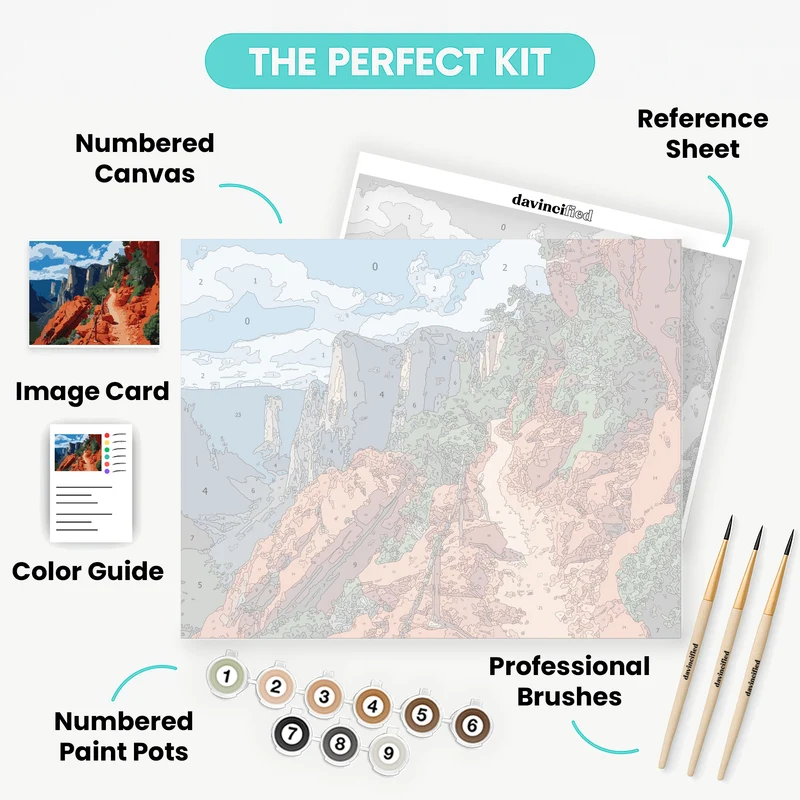 Red Rock Canyon Trail - Paint by Numbers Kit