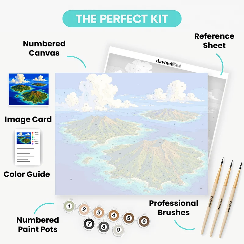 Volcanic Island Chain - Paint by Numbers Kit