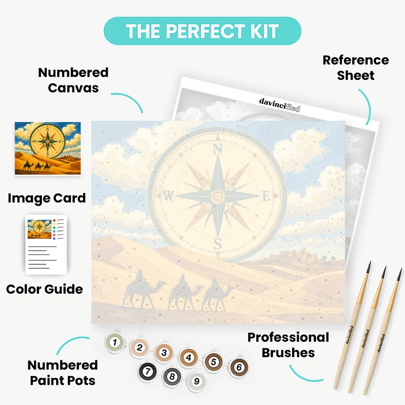 Desert Compass Caravan - Paint by Numbers Kit