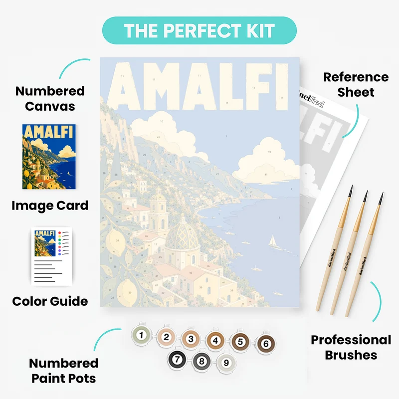 Amalfi Coast Vista - Paint by Numbers Kit