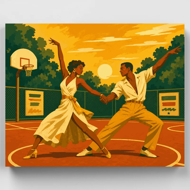 Sunset Court Dance - Paint by Numbers Kit