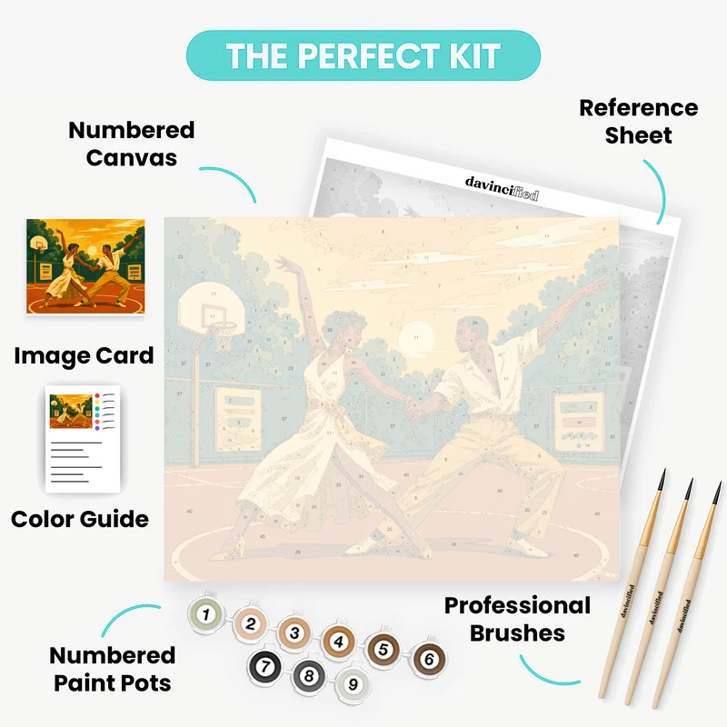 Sunset Court Dance - Paint by Numbers Kit