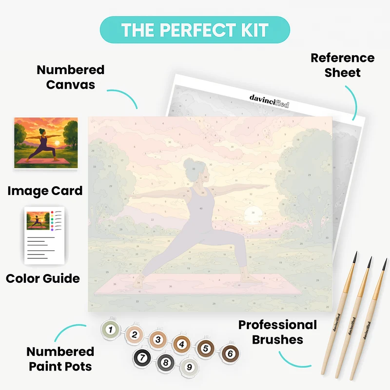 Warrior at Sunset - Paint by Numbers Kit