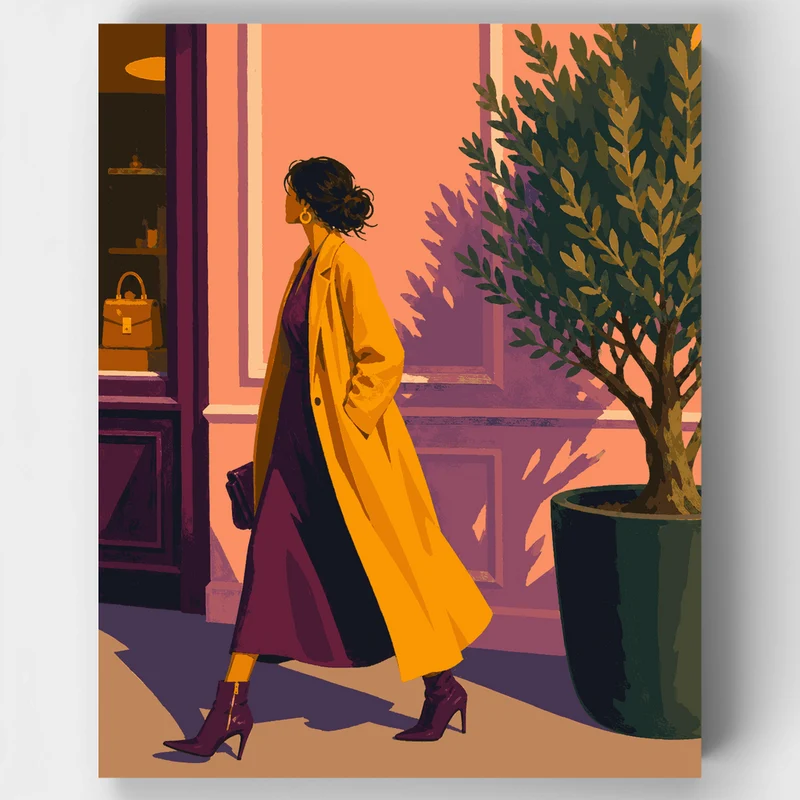 Yellow Coat Strut - Paint by Numbers Kit