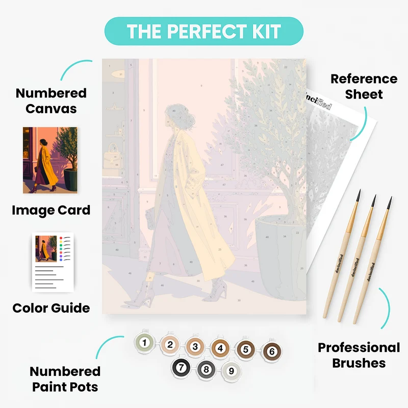 Yellow Coat Strut - Paint by Numbers Kit
