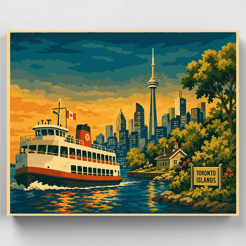 Toronto Islands Ferry - Paint by Numbers Kit