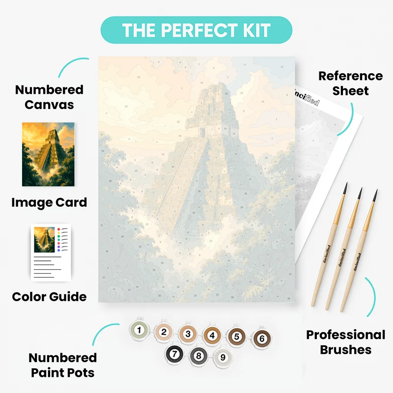 Mayan Temple - Paint by Numbers Kit