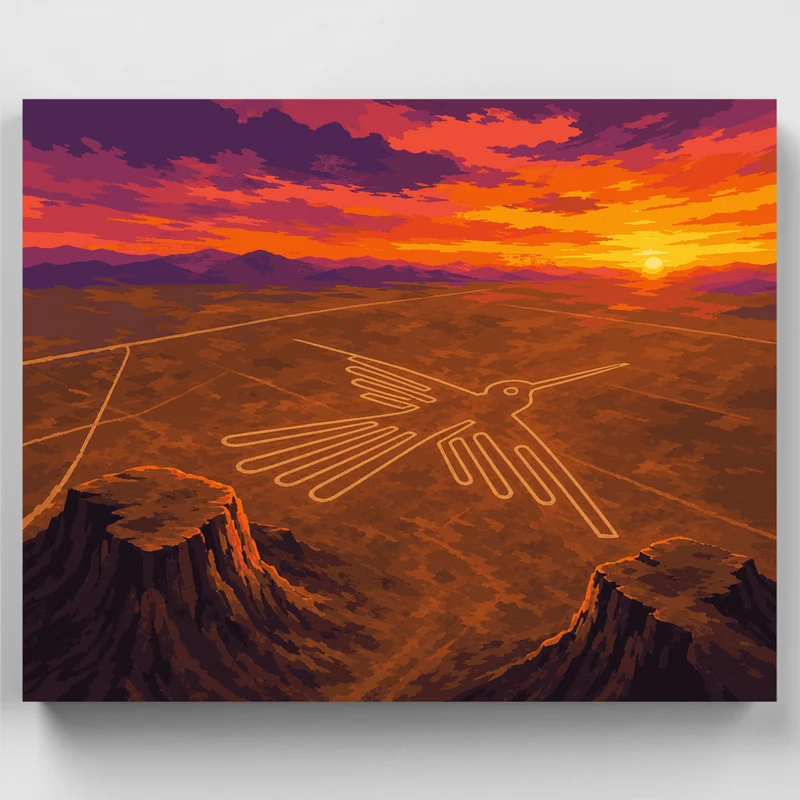 Nazca Hummingbird - Paint by Numbers Kit