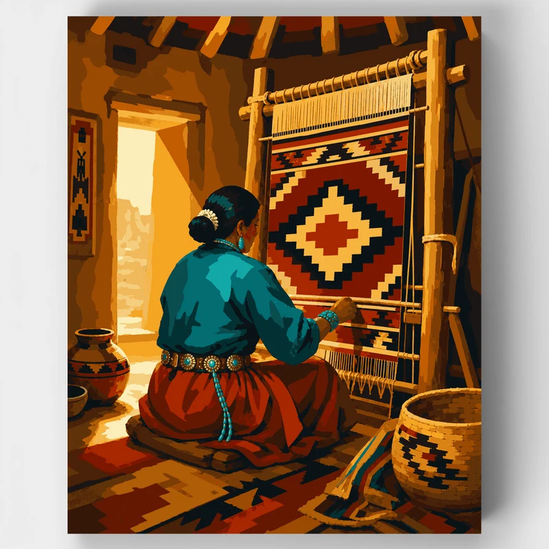 Navajo Weaver - Paint by Numbers Kit