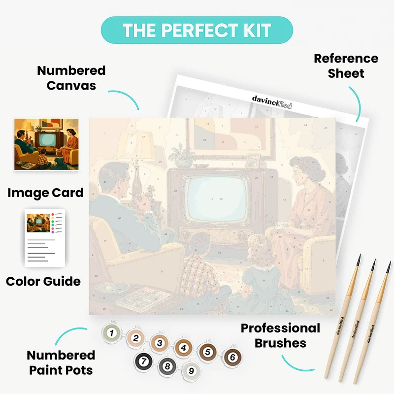 Family TV Night - Paint by Numbers Kit