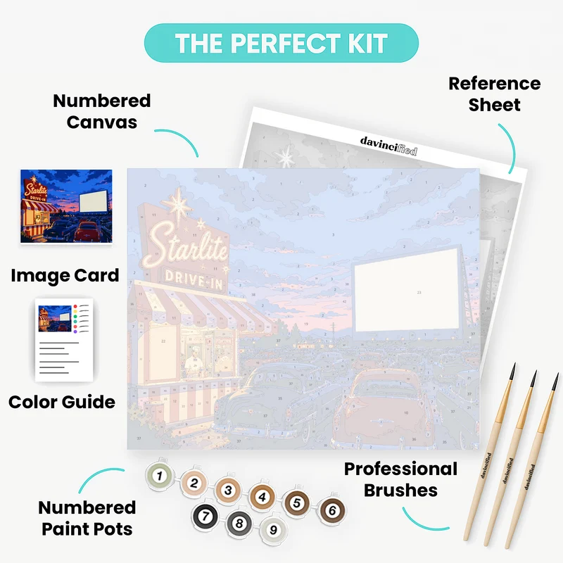 Starlite Drive-In - Paint by Numbers Kit