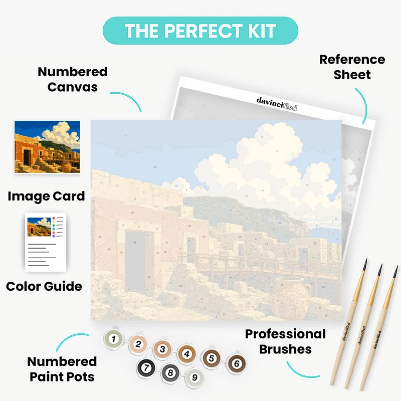 Santorini Ruins - Paint by Numbers Kit