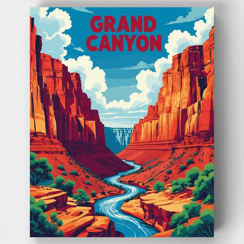 Grand Canyon River Journey - Paint by Numbers Kit