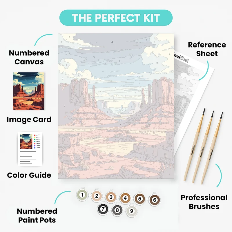 Monument Valley Desert Landscape - Paint by Numbers Kit