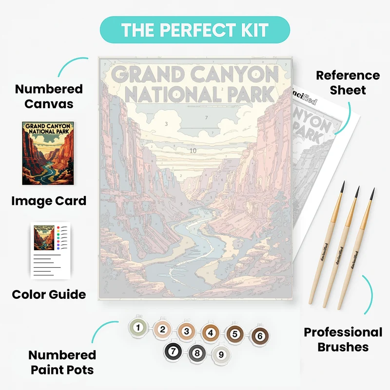 Grand Canyon River Vista - Paint by Numbers Kit