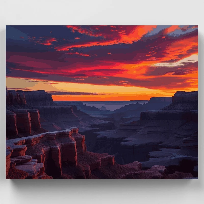 Desert Canyon Sunset - Paint by Numbers Kit