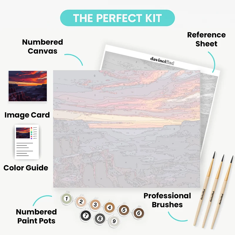 Desert Canyon Sunset - Paint by Numbers Kit