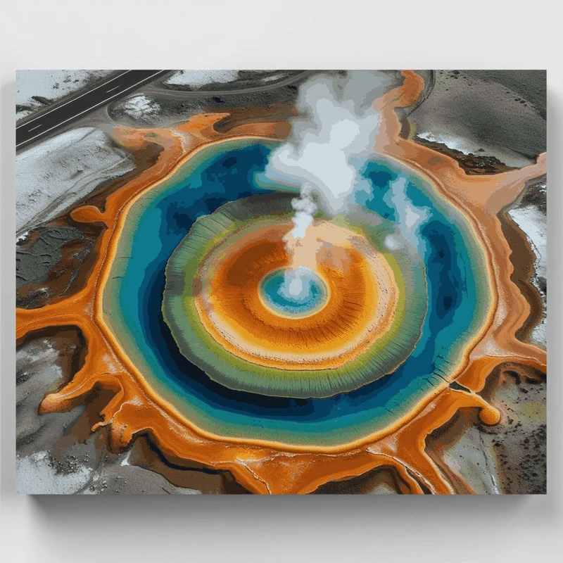 Grand Prismatic Spring Yellowstone - Paint by Numbers Kit