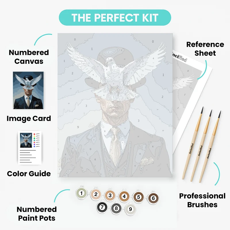 Surreal Dove Portrait - Paint by Numbers Kit