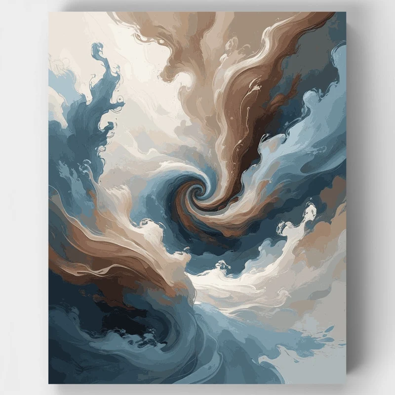 Swirling Storm Abstract Art - Paint by Numbers Kit