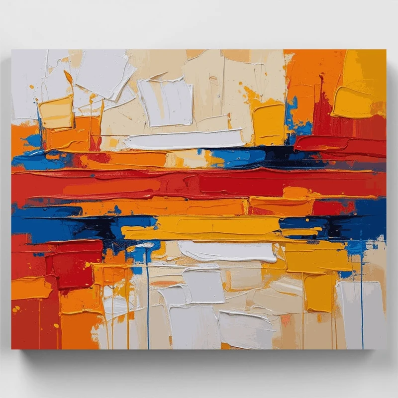 Vibrant Abstract Composition - Paint by Numbers Kit