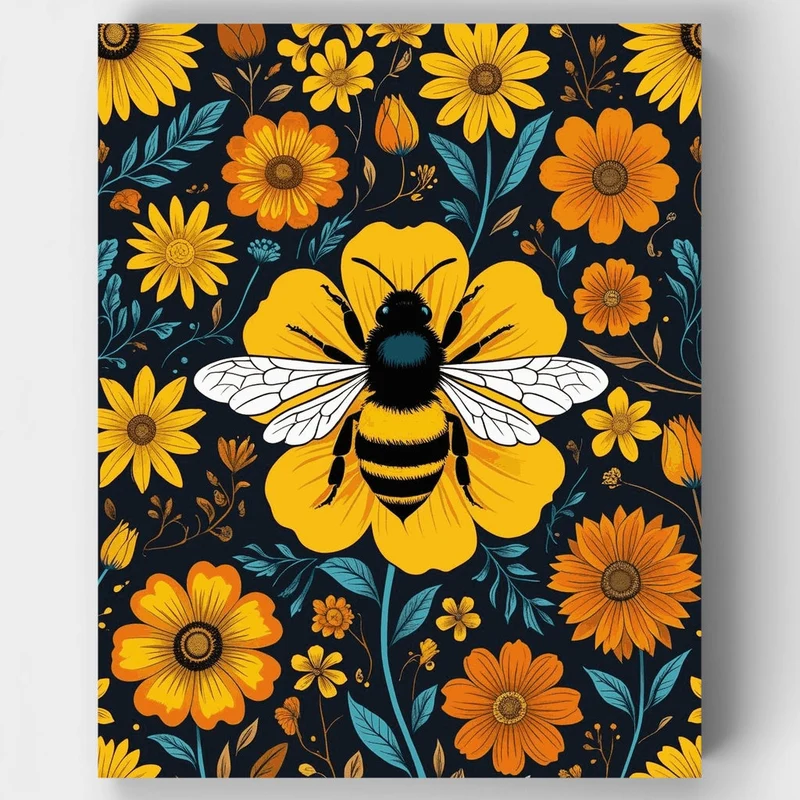 Bumblebee Garden - Paint by Numbers Kit