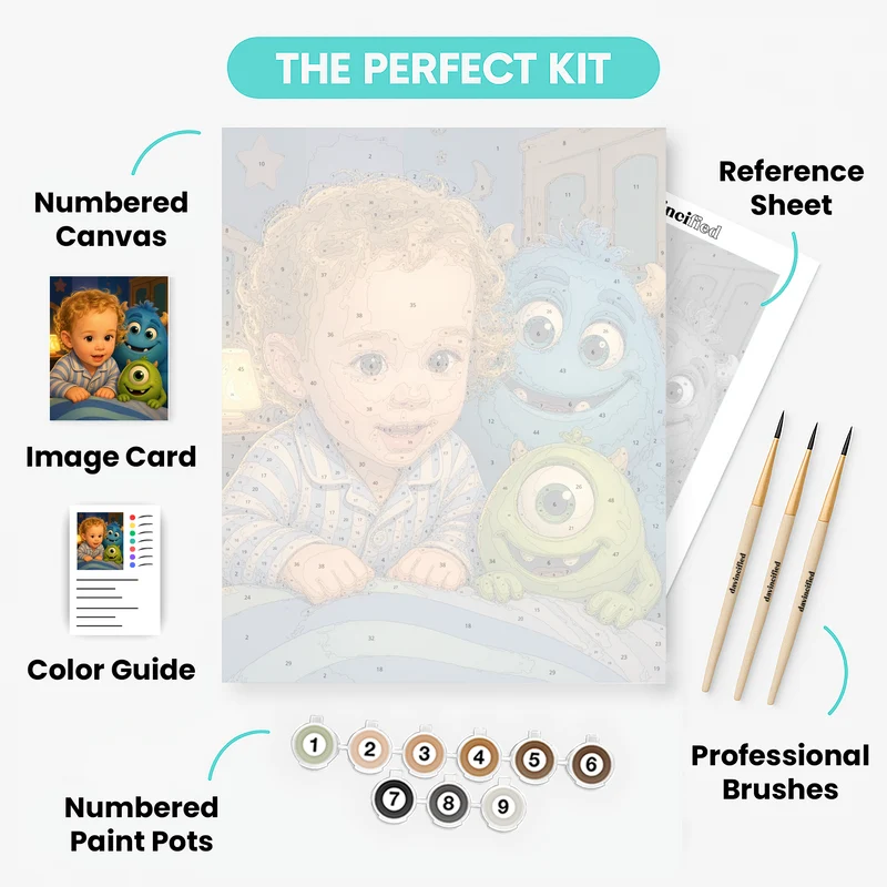 Monsters and Me - Custom Paint by Numbers Kit