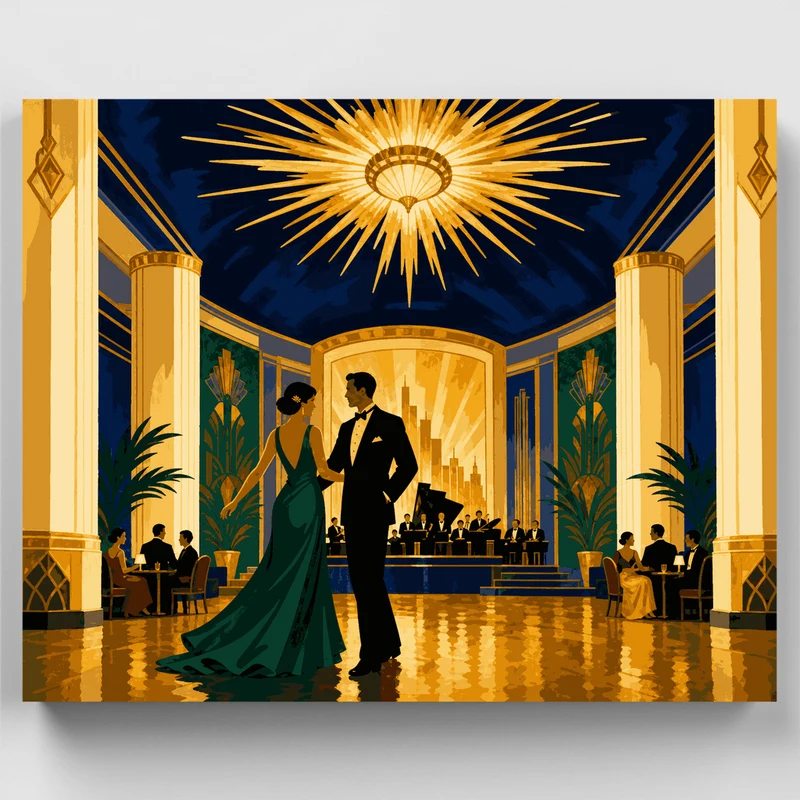 Art Deco Jazz Age Gala - Paint by Numbers Kit