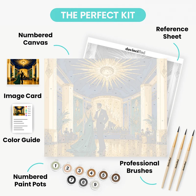 Art Deco Jazz Age Gala - Paint by Numbers Kit