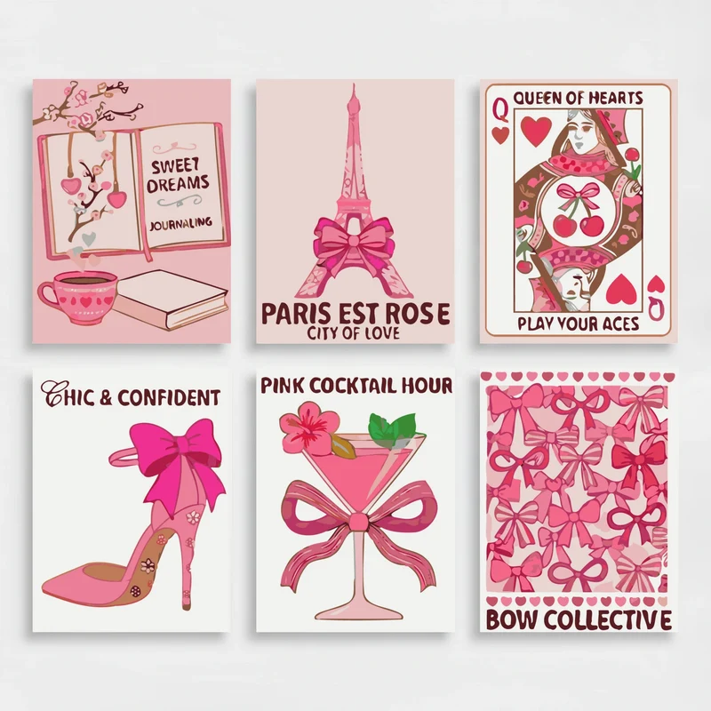 Pink Chic Vibes - Mini Paint by Numbers Set
