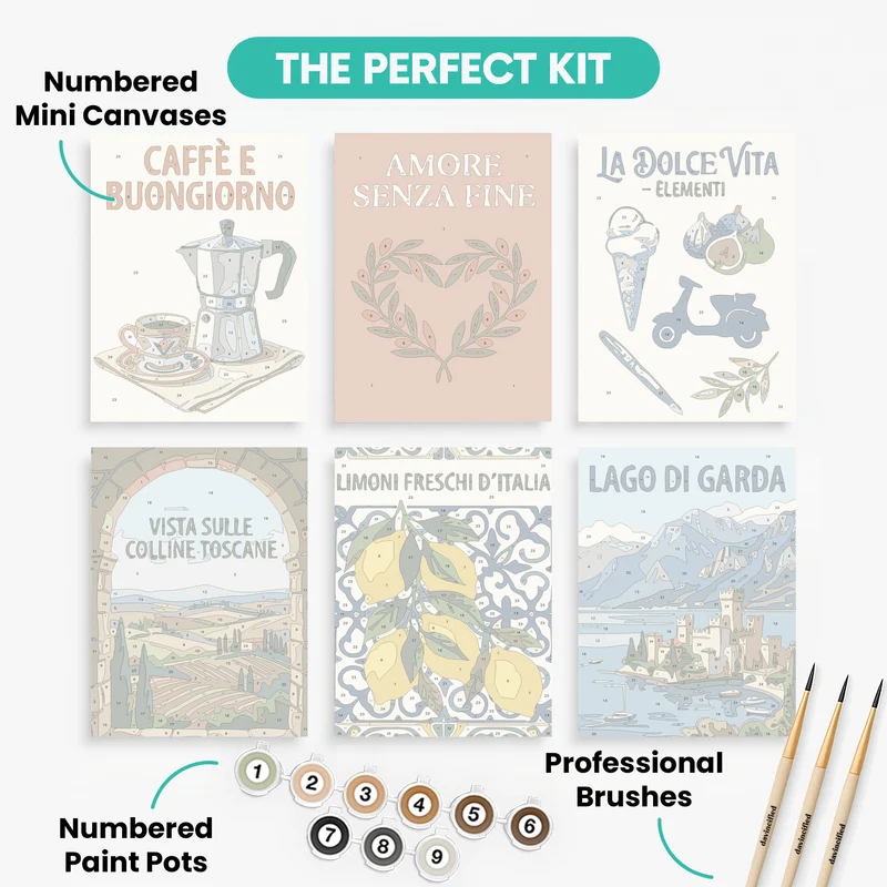 Italian Dreams - Mini Paint by Numbers Set