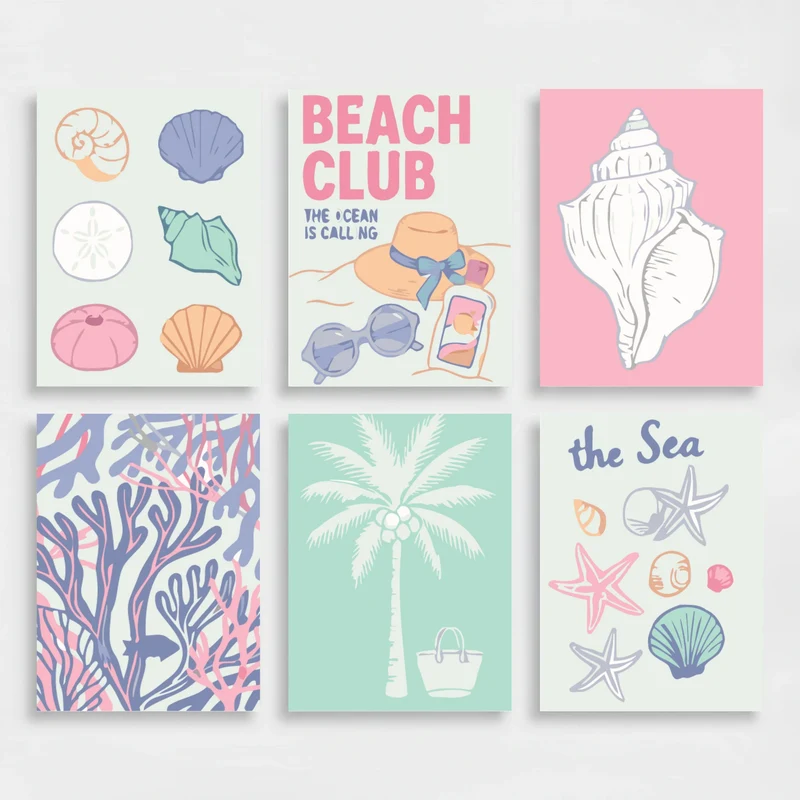 Beach Club Coastal Dreams - Mini Paint by Numbers Set