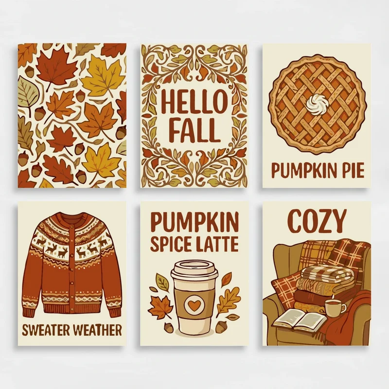 Autumn Essentials - Mini Paint by Numbers Set